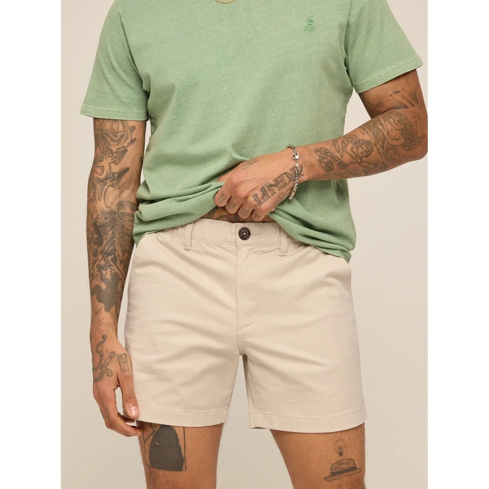 NEW Chubbies The Khakinators Originals Stretch Twill Shorts Khaki Elastic Waist